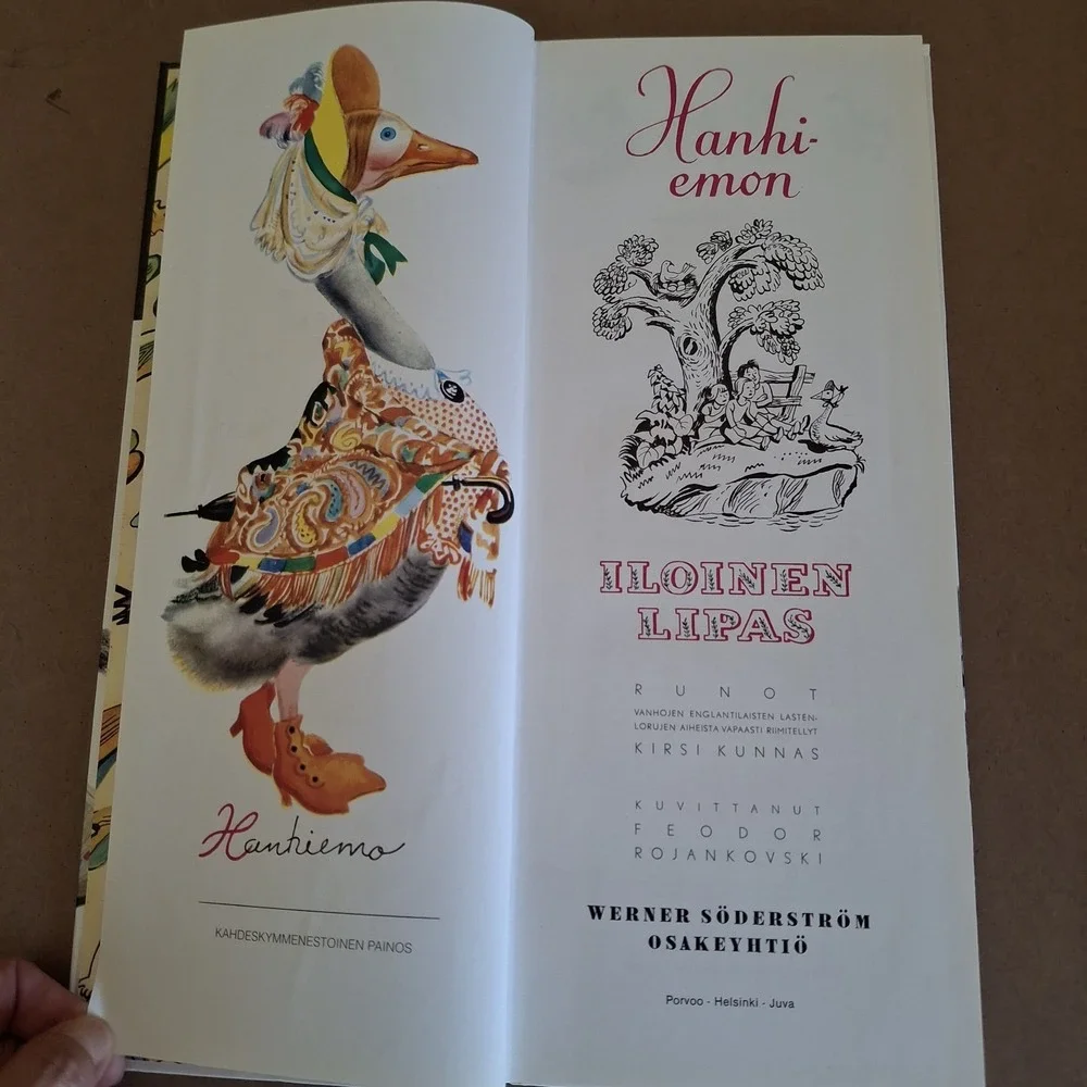 Hanhi-emon iloinen lipas Kirsi Kunnas Mother‎ Goose Finnish Rhymes Rojankovsky